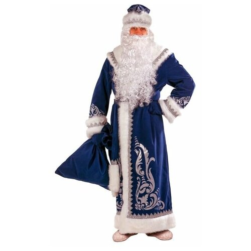 фото Батик карнавальный костюм «дед мороз», цвет синий, р. 54-56, рост 188 см