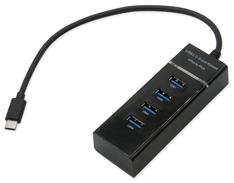 USB HUB 3.0 Type-C / USB-концентратор USB 3.0 на 4 порта / Разветвитель для компьютера / ХАБ-разветвитель для ПК / Ноутбука