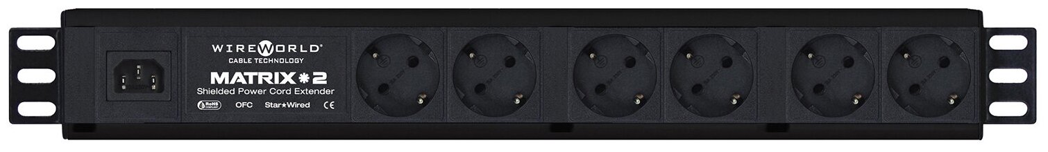 WIREWORLD Экранированный Сетевой Разветвитель Wireworld Matrix2 Rack Mount Power Strip (matrixeu-2)