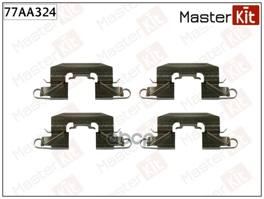 Комплект установочный тормозных колодок mazda cx-7 10-07-> cx-9 01-07-> nissan pathfinder 01-05-> Masterkit 77AA324