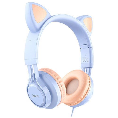 Наушники Hoco W36 Cute Cat голубые 1399₽