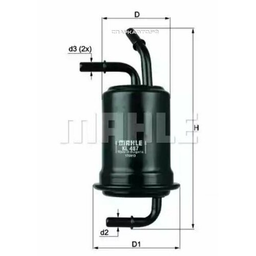 Фильтр топл KIA SORENTO CARENS SHUMA 15-35L 1996 MAHLE KL487 4159₽