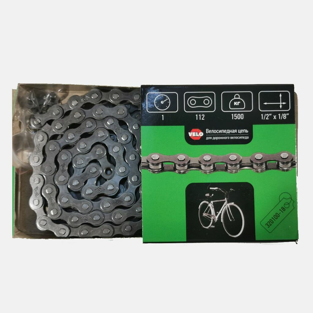 Цепь велосипедная дорожная, 1 передача — фото 1
