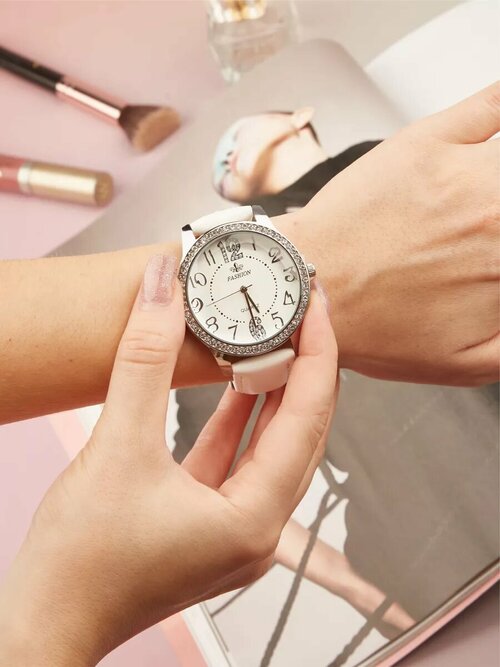 Наручные часы ШОПОГОЛИК SHPR1201/белый,серебристый, белый, серебряный