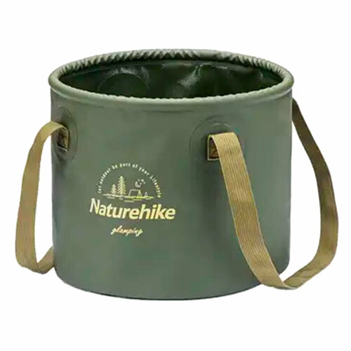 Ведро Naturehike Foldable Round Bucket 20L Army Green naturehike new folding bucket waterproof foldable water sink bucket portable travel foldable basin camping hiking storage bucket