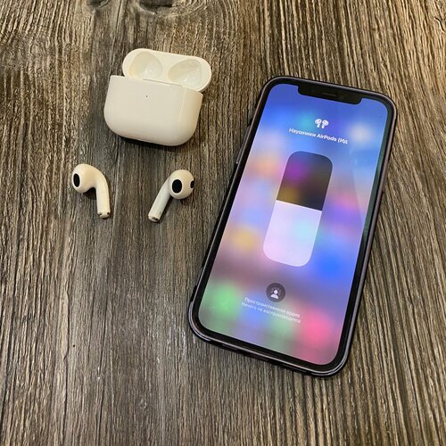 Беспроводные наушники с анимацией и беспроводной зарядкой 69000₽