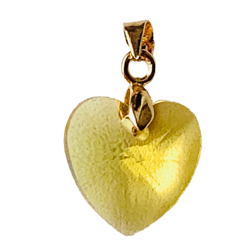 фото Подвеска heart, кристаллы preciosa, желтый