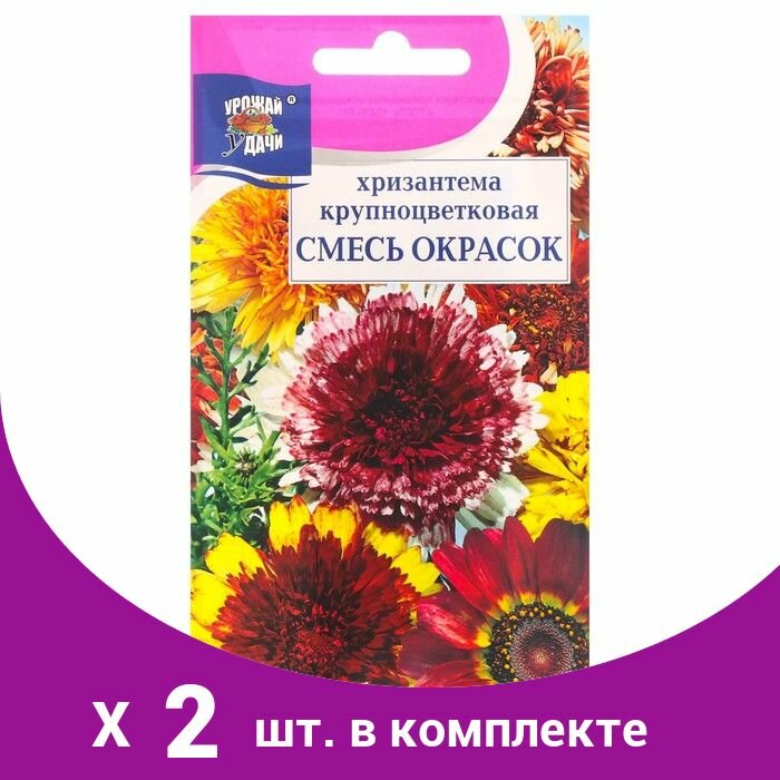 Семена цветов Хризантема мн. Крупноцветковая смесь 0,02 г. (2 шт)