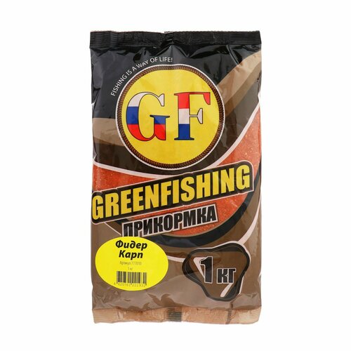 прикормка greenfishing фидер gf карп 1 кг Прикормка Greenfishing фидер GF, карп, 1 кг