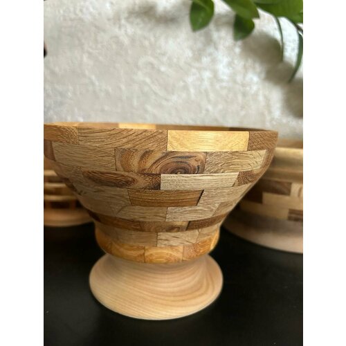 Ваза из дуба и ясеня и бука! Деревянная посуда