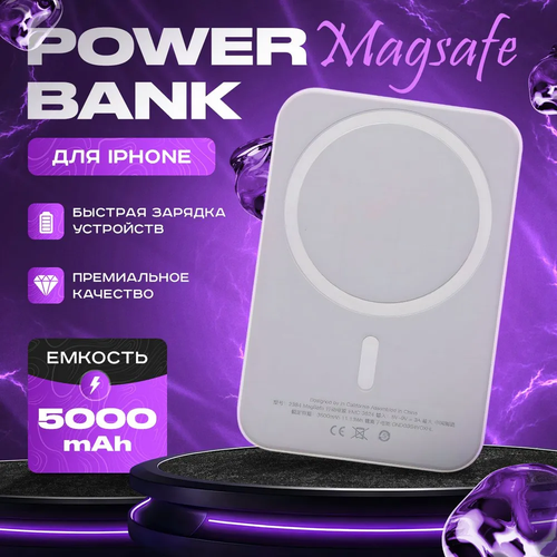 Магнитный беспроводной PowerBank Battery Pack MagSafe с емкостью 5000 мАч 1030₽