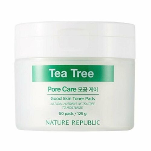 Тонер-пэды с чайным деревом Nature Republic Good Skin Tea Tree Ampoule Toner Pad 50 штук