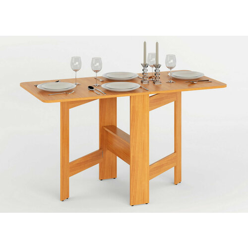 Маленький стол книжка 133х63,8 см МагМебель Ральф-12 груша