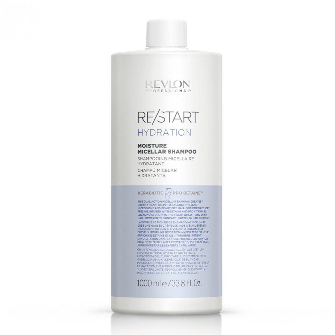 Revlon ReStart Hydration Moisture Micellar, Шампунь мицеллярный для нормальных и сухих волос, 1000 мл