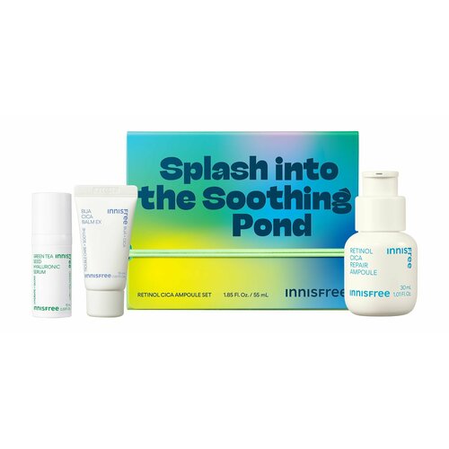 Набор для успокаивающего ухода за проблемной кожи лица / Innisfree Splash into the Soothing Pond Set увлажняющая сыворотка для лица 2an cica care ampoule serum 35 мл