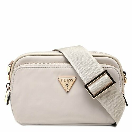 сумка кросс боди guess eco gemma camera bag голубой Сумка кросс-боди GUESS, бежево-серый