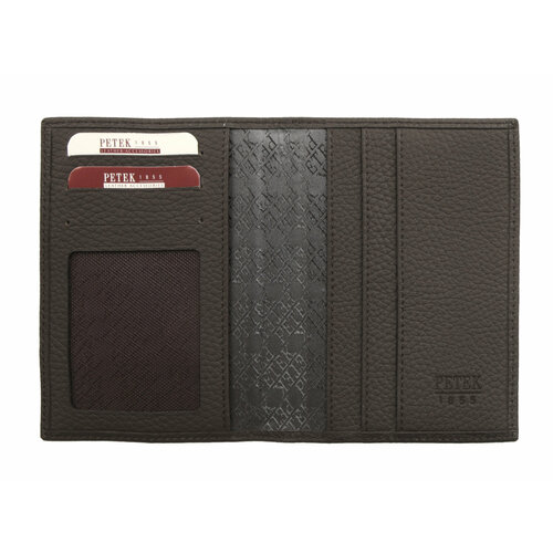Обложка-карман для паспорта Petek 1855 обложка с карманами под карты 501K.234.02, коричневый обложка petek 1855 черный