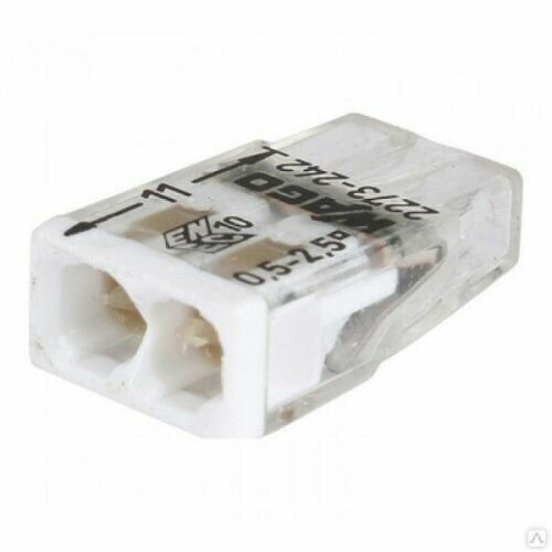 Клемма 2-х проводная 2х05-25мм для распред короб с контактн пастой Alu-Plus 2273-242 WAGO 88327 77₽