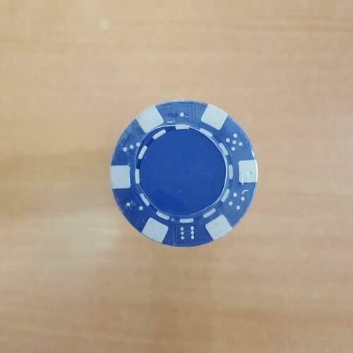 Фишки для покера набор 50шт, без номинала, тяжёлые, 1381 синие