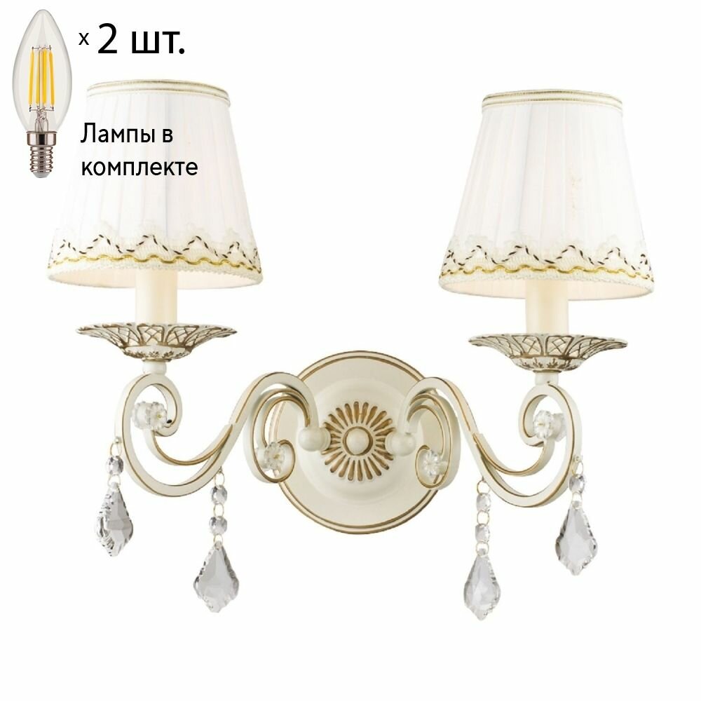 Бра с лампочками Favourite Musa 1734-2WLamps E14 Свеча