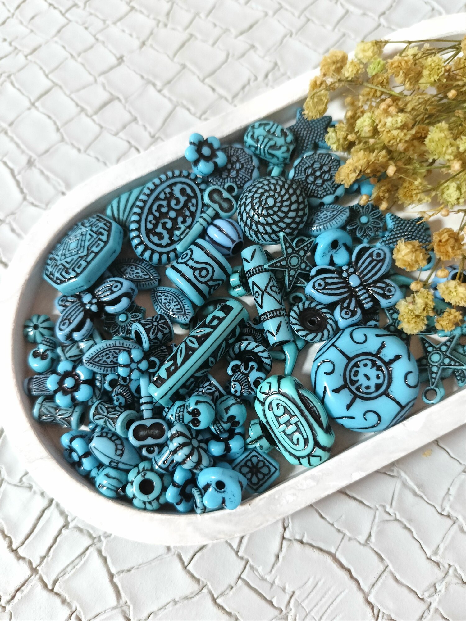 Бусины для рукоделия творчества акриловые микс 50гр