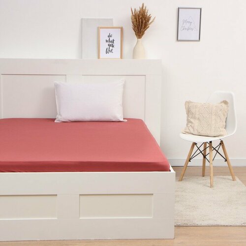 Bellezza Простыня на резинке 140х20020см бордо трикотаж 110гм хл100 4230₽