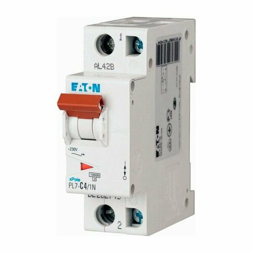 Автоматический выключатель Eaton PL7-C4 1N автоматический выключатель eaton pl7 c2 3