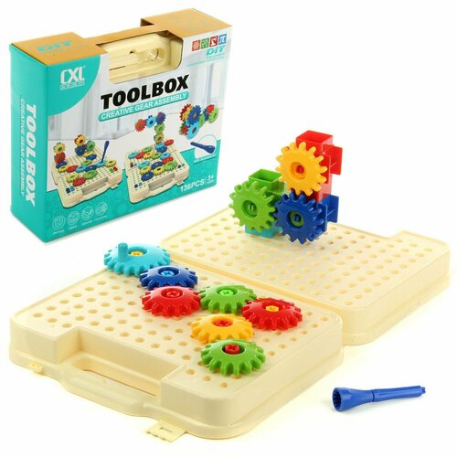 Конструктор-скрутка 136 деталей в чемодане Veld Co 583₽