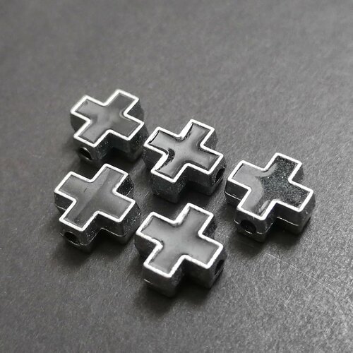 Бусины-разделители, 10х10х5мм, отверстие 1,8мм, 10 штук