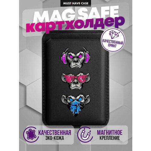 Картхолдер на iPhone MagSafe Wallet магнитный с принтом