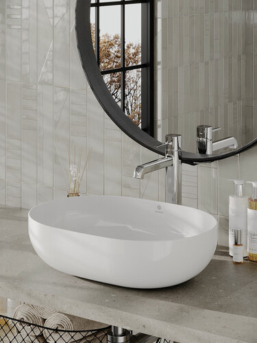 Изображение товара Раковина накладная Orange B05-480W санфарфор, белый глянец