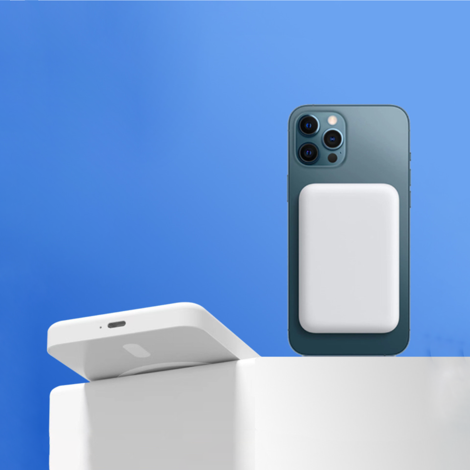 Беспроводная зарядка Lapple MagSafe Power Bank 10000 mAH для iPhone, быстрая зарядка FastCharge, белый — фото 1