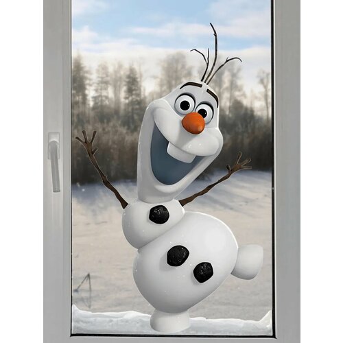 Интерьерная наклейка на окно Олаф 2025 350₽