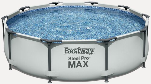 Изображение товара Каркасный бассейн Bestway Steel Pro Max 56406 BW, 305 х 76 см, 4678 л, заплатка для ремонта, серый