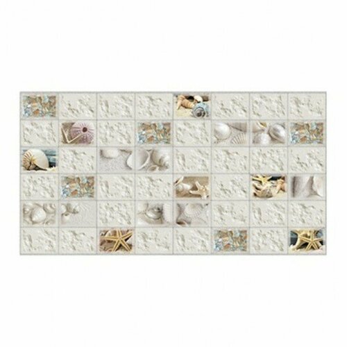 Панель ПВХ Граненый прямоугольник Родос 960х480мм 1 штука 500₽