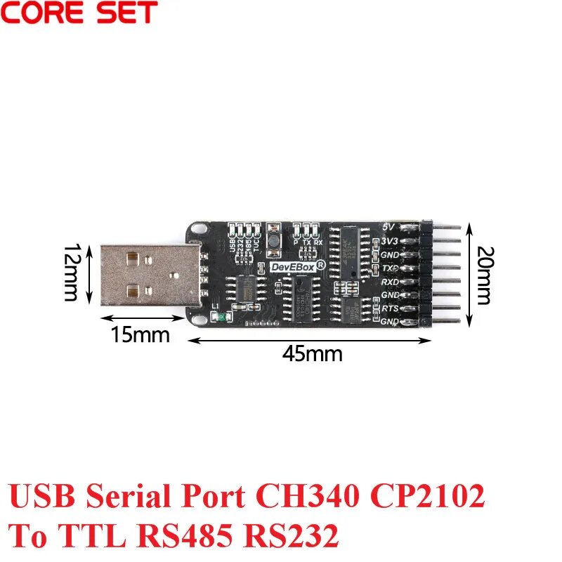 Десять в одном USB Последовательный порт CH340 CP2102 к TTL / RS485 / RS232 полная совместимость оригинальный новый