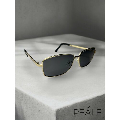 Солнцезащитные очки REALE, черный/золотой