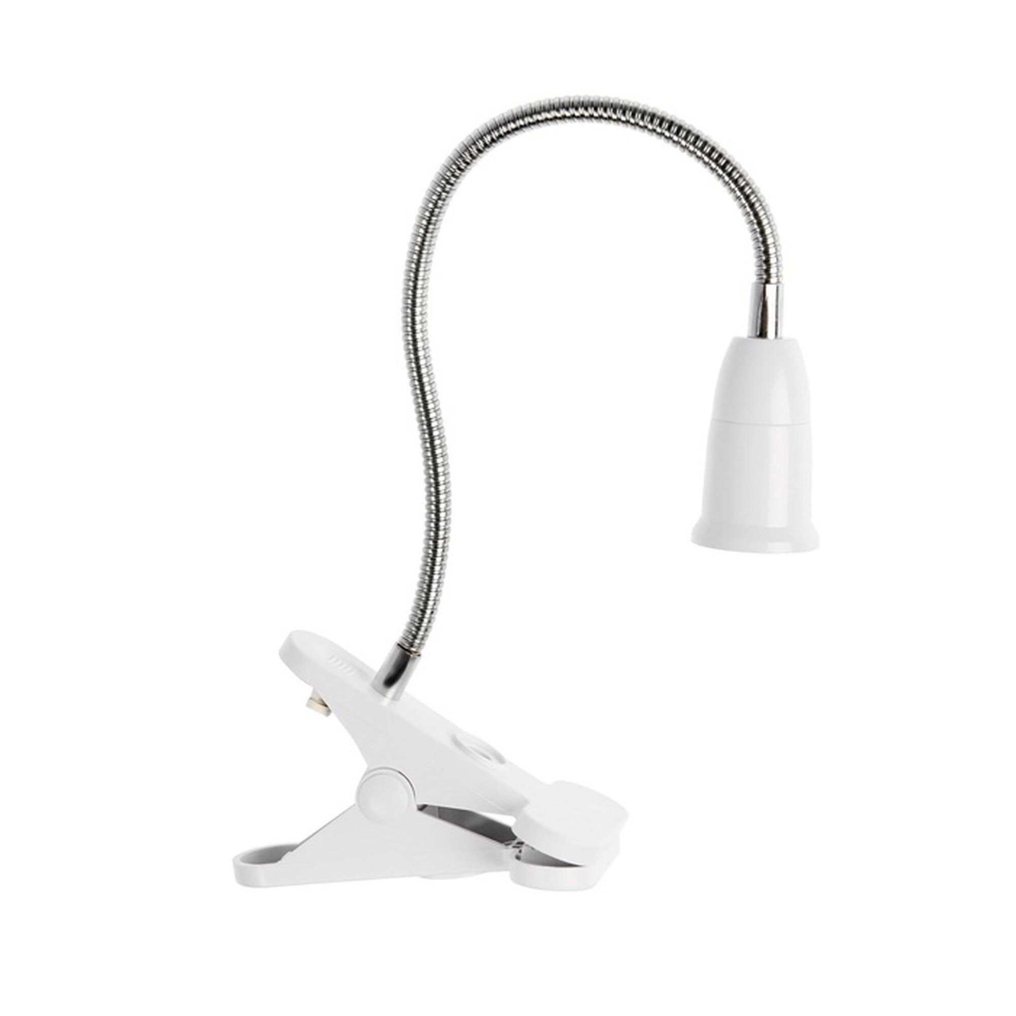 Патрон на гибкой ножке под лампу E27 30 см с выключателем 220 В белый