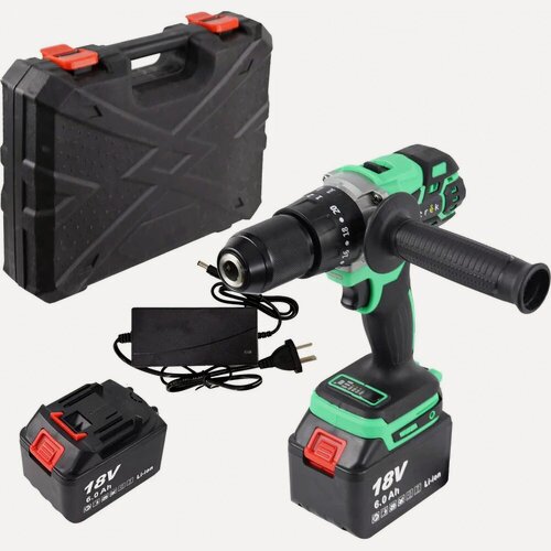 Изображение товара Аккумуляторная ударная дрель-шуруповерт Zitrek Green Impact 18V (18В, Li-ion 2x5.0Ач) 063-4046, 18 В, Компактный