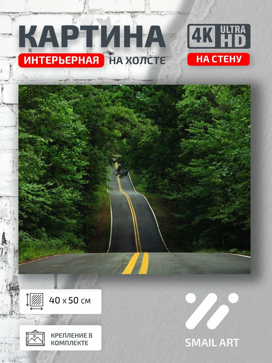 Картина на холсте интерьерная 40 на 50 на стену Полоса Landscape для кафе пейзаж интерьер