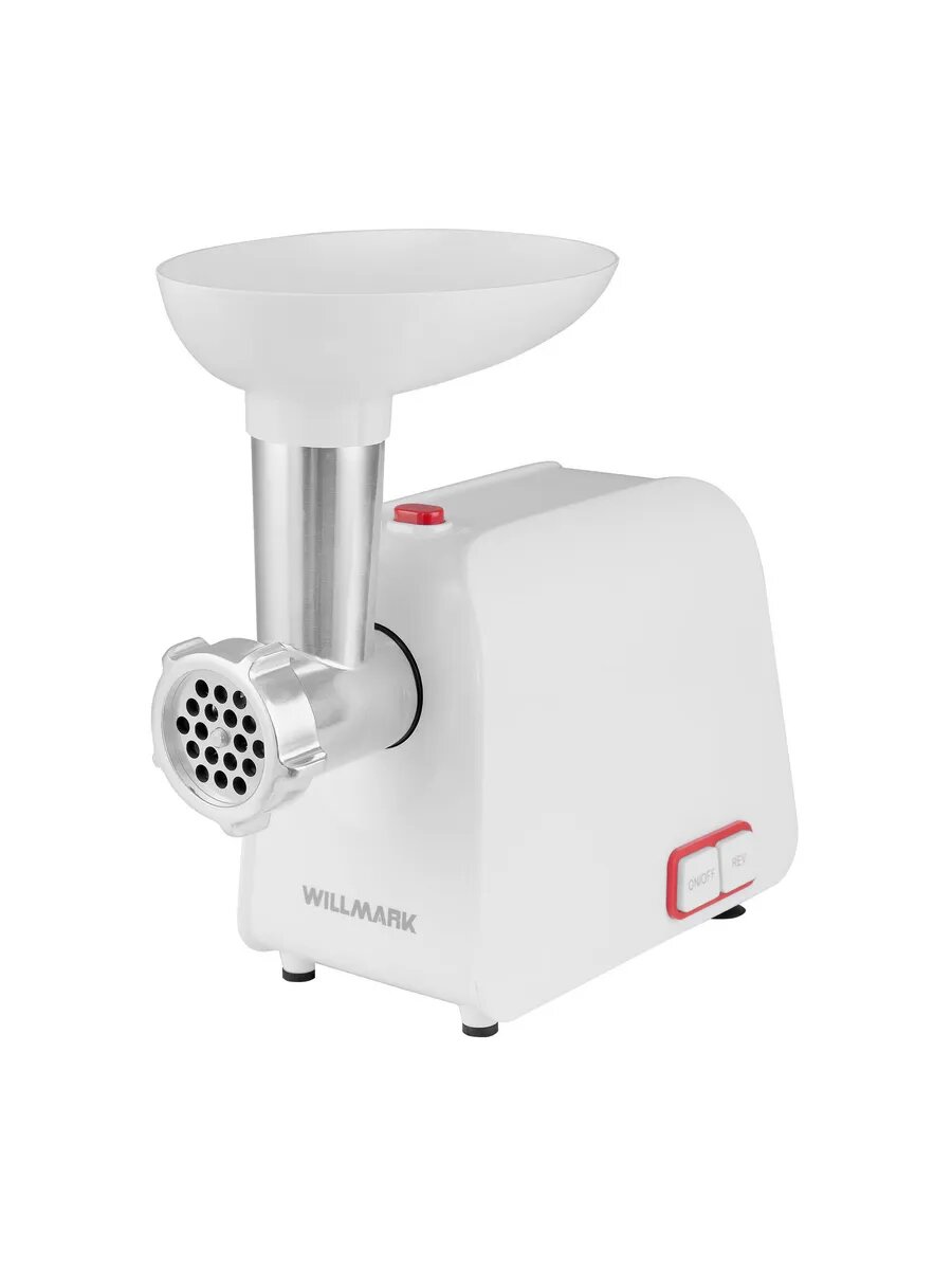 Электромясорубка WILLMARK WMG-2043JW, 2 скорости, максимальная мощность 2000Вт, 2,4кг/мин