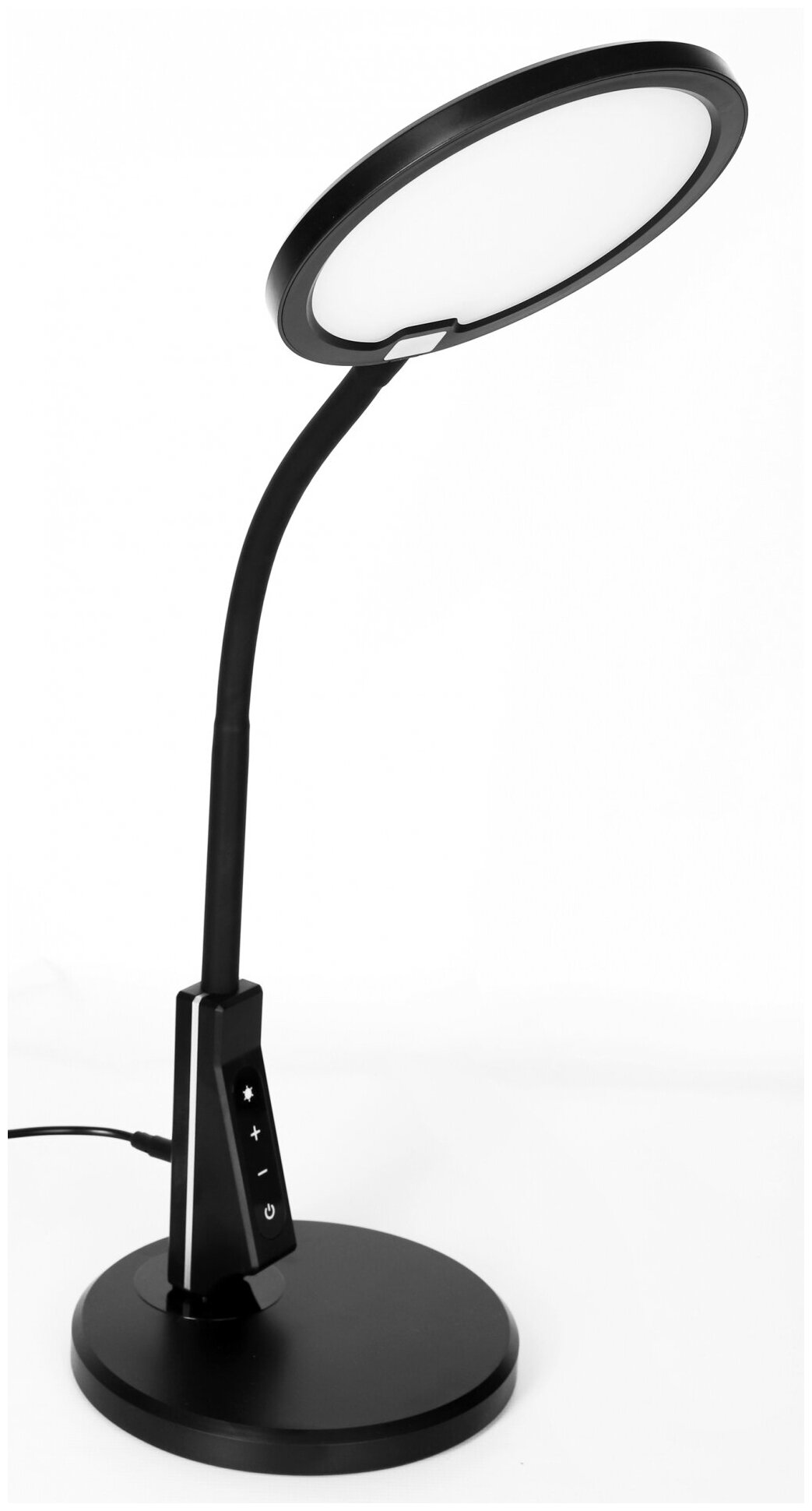 Camelion KD-836 C02 черный (led Свет-к наст.7Вт,230В,450лм,сенс.рег.ярк и цвет.темп,USB-5В,1А ) - фотография № 2