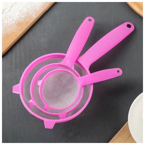 Набор сит 3 шт d65812 см цвет микс 340₽