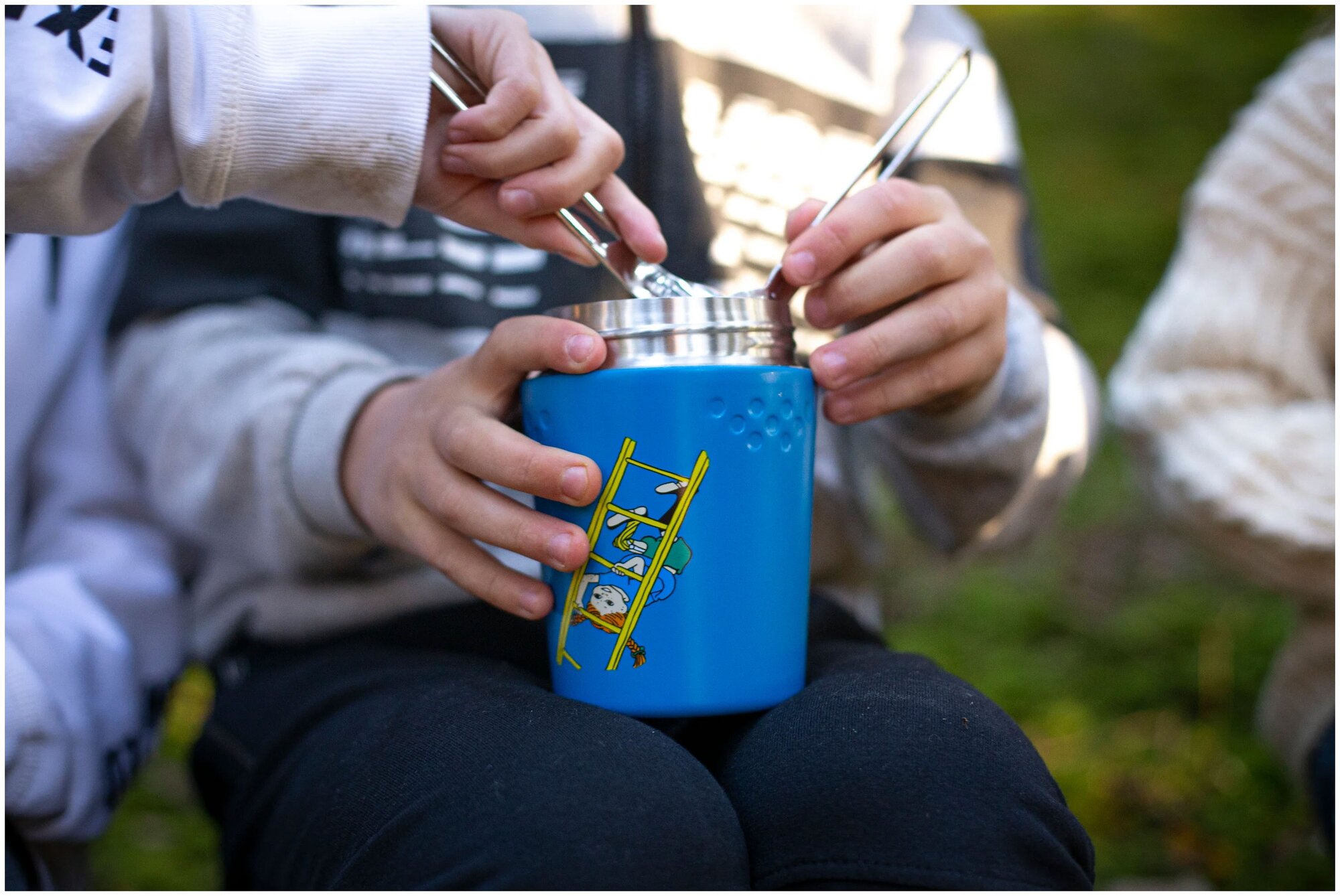 Термос для еды детский Primus TrailBreak Lunch jug 400 Pippi Blue - фотография № 4