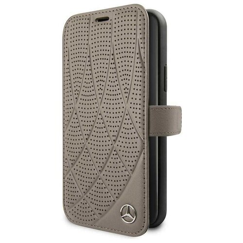 фото Чехол-книжка cg mobile mercedes bow quilted/perforated booktype leather для iphone 11 pro max, цвет коричневый (meflbkn65diqbr)