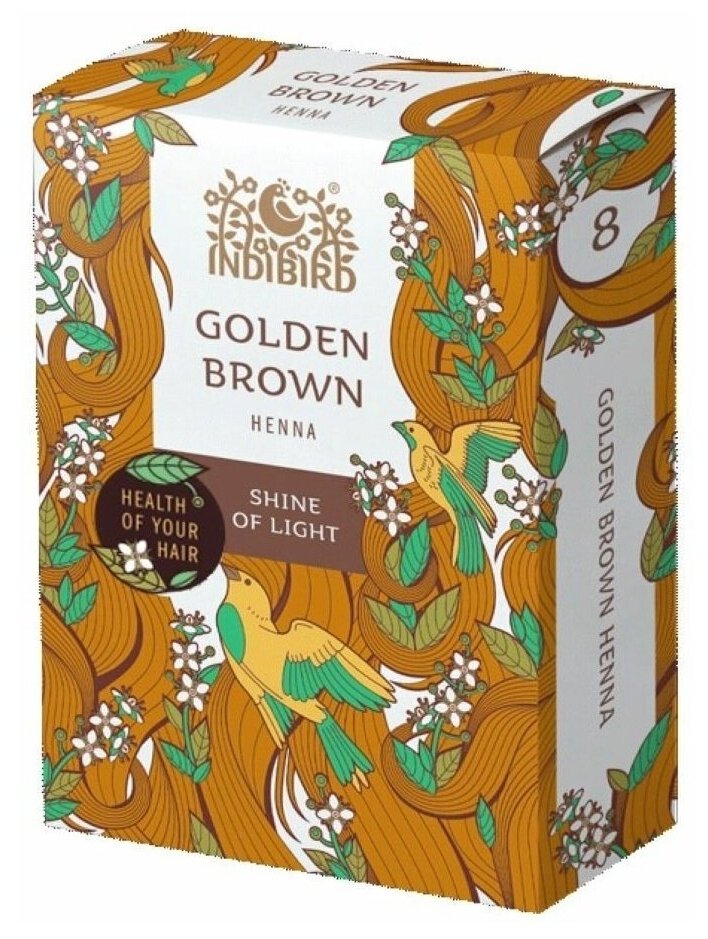 Хна золотисто-коричневая (Golden Brown Henna) Indibird 100 г