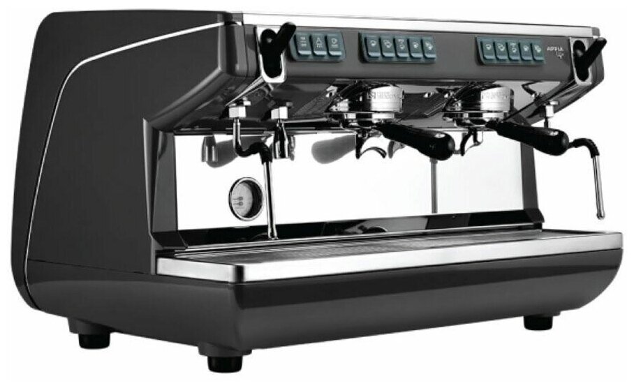 Рожковая кофемашина NUOVA SIMONELLI APPIA LIFE 2GR V 220V высокая группа автомат черная