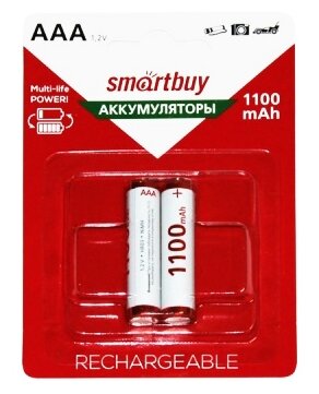 Аккумулятор Smartbuy LR03 AAA 1100 mAh (уп 2 шт)