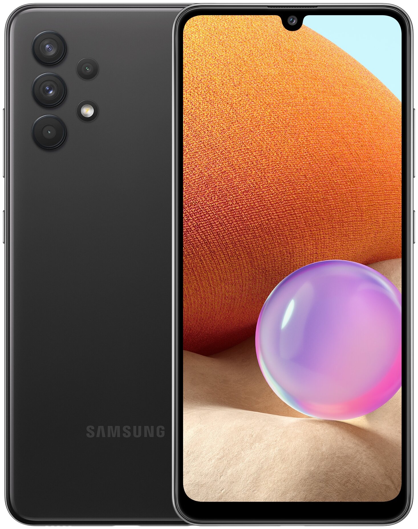 Смартфон Samsung Galaxy A32 4/64 ГБ, Dual nano SIM, черный