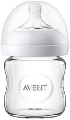 Philips AVENT Стеклянная бутылочка Natural SCF051/17, 120 мл, с рождения, прозрачный